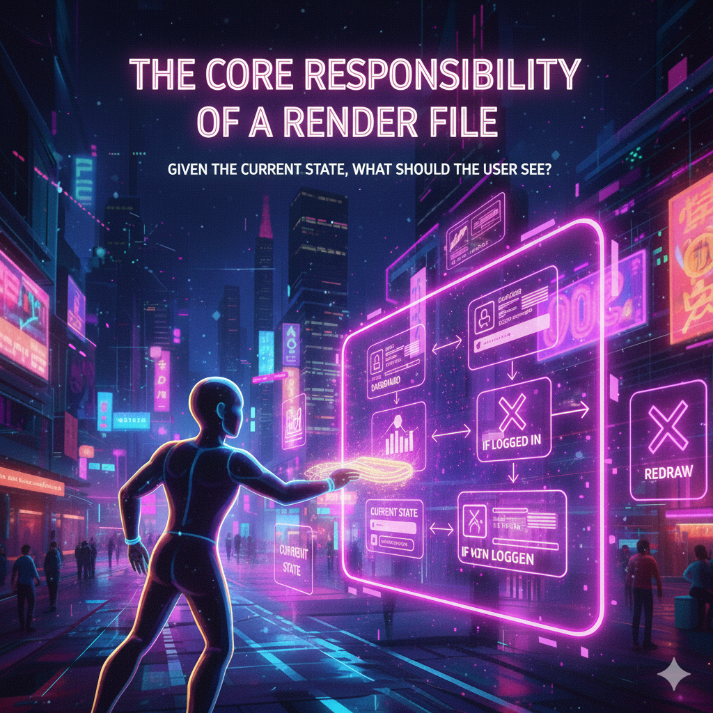 Render files react to state